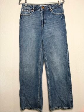 Garage Denim Jambe Large Wide Leg High-Rise Blue Jeans Size 5/27